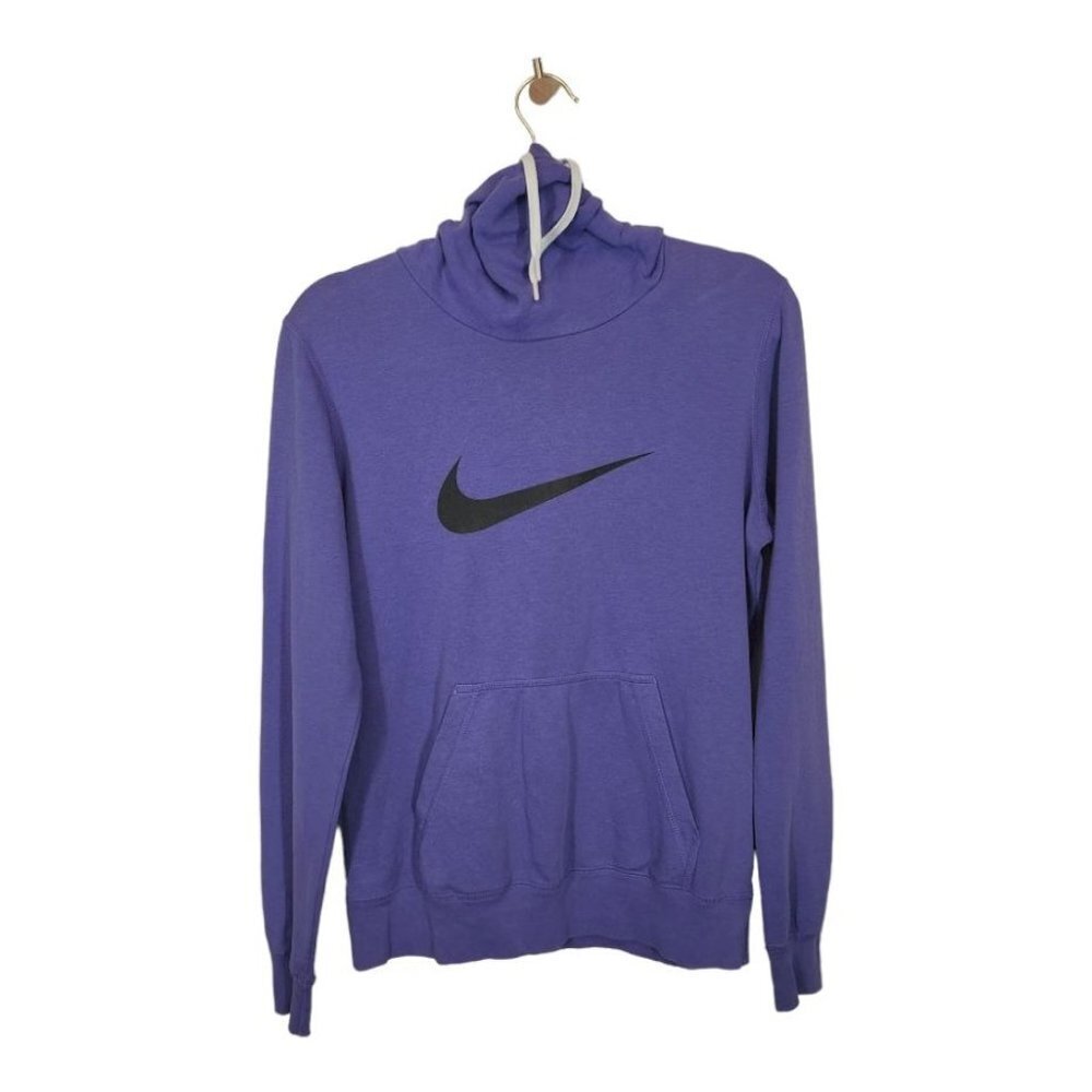 Nike Funnel Neck Hoodie in Purple Size Medium